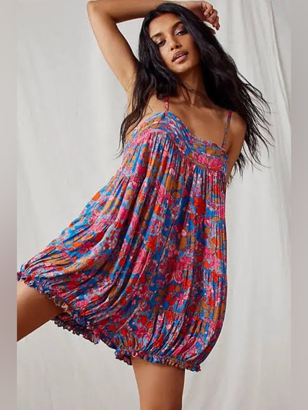 Free People Intimately Printed Crush & Blush Romper🔥🔥 Rare!